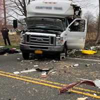 <p>At least eight victims have been transported to the hospital following a crash involving two school buses.</p>