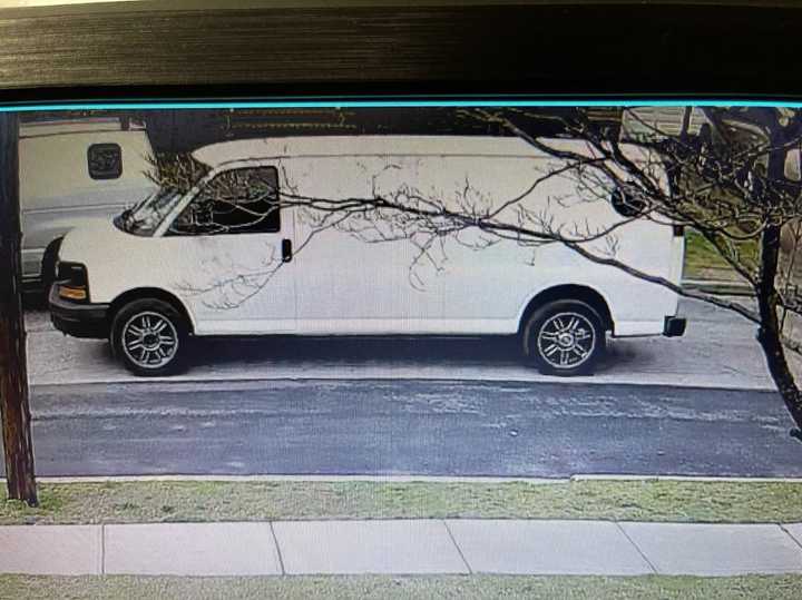 Nassau County Police investigators released a photo of the van used by a man who was caught by students pleasuring himself near Calhoun High School in Merrick.