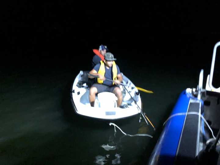 Two brothers were rescued by Suffolk County Police after their boat became disabled in the Long Island Shore.