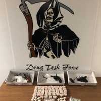 <p>Members of the Dutchess County Drug Task Force seized drugs, guns and cash during a raid.</p>