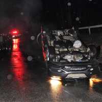 <p>A driver was hospitalized at Westchester Medical Center after being involved in a rollover crash in Mahopac.</p>