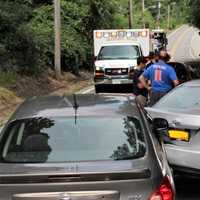 <p>Mahopac Falls ambulance on the scene</p>