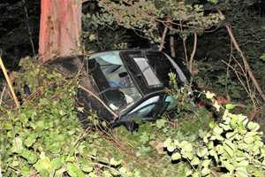 Photos: Rollover Crash Causes Baldwin Place Road Closure In Mahopac
