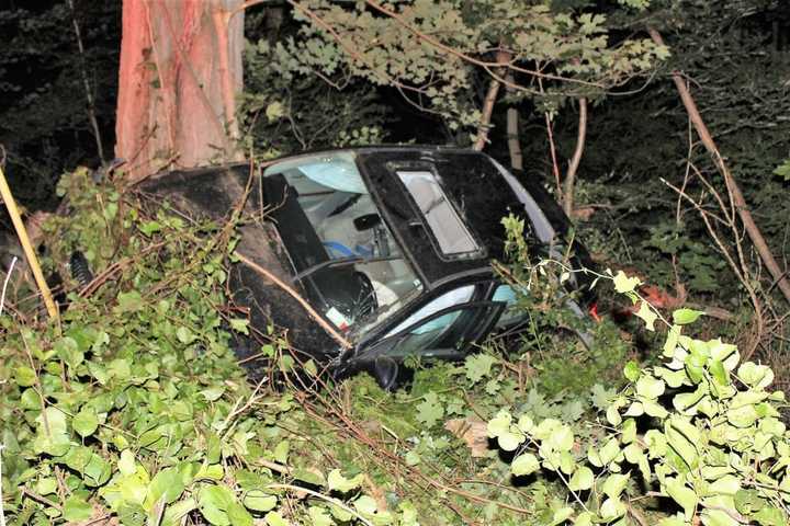 Photos: Rollover Crash Causes Baldwin Place Road Closure In Mahopac