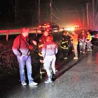 <p>A driver was hospitalized at Westchester Medical Center after being involved in a rollover crash in Mahopac.</p>