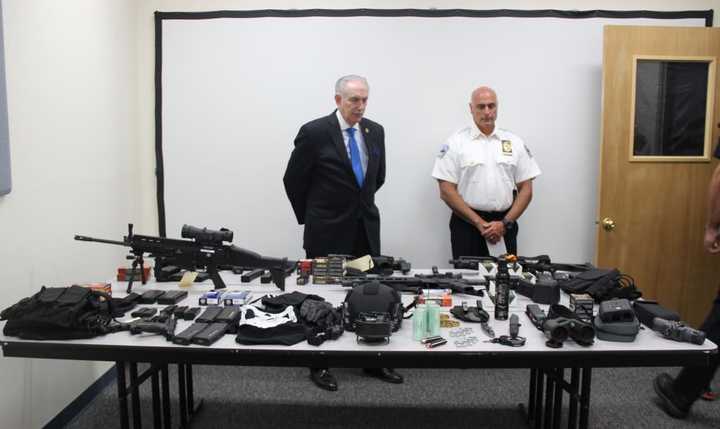 A plastic surgeon from Great Neck was busted with a weapons cache in his BMW.