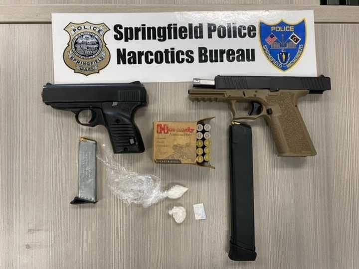 The drugs and guns seized.