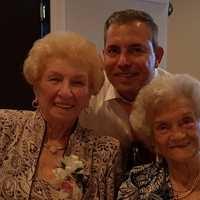 <p>Marge LaBrusciano, left, of Rye Neck celebrating her 100th birthday with her grandson, Giovanni Gonzalez, and her 101-year-old cousin, Lucy DiQuinzio on Sunday. DiQuinzio lived in Harrison her entire life before moving to Stratford, Conn., in March.</p>