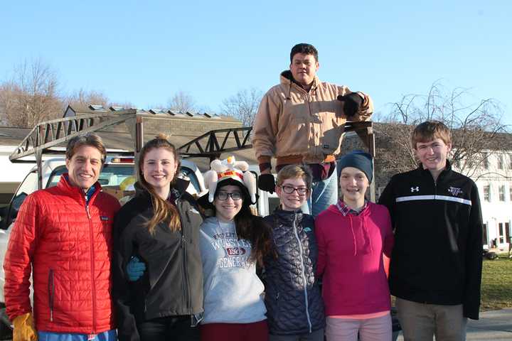 A turkey drive at the Wooster School in Danbury collected 192 Thanksgiving turkeys.