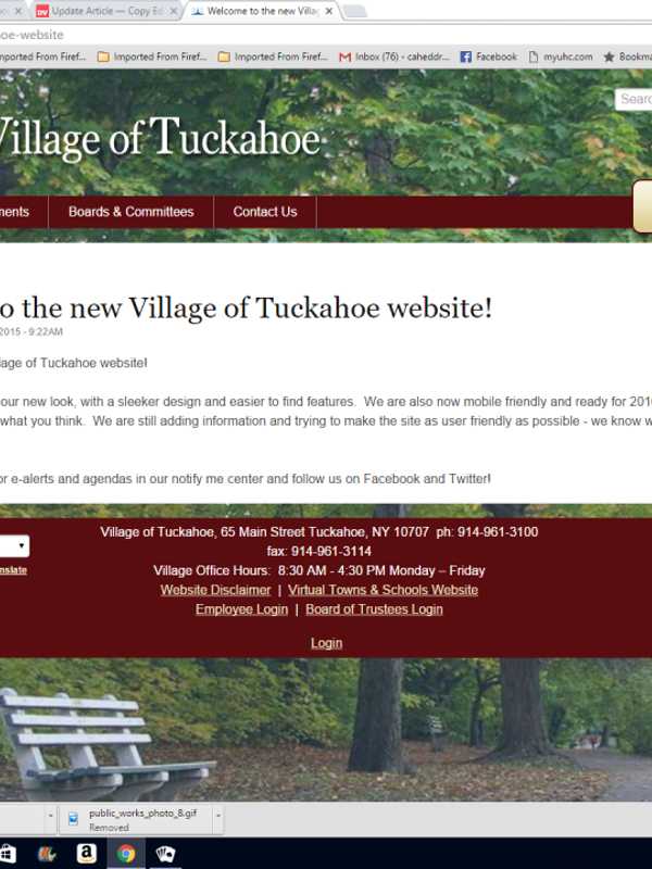 Village Of Tuckahoe Launches New Website