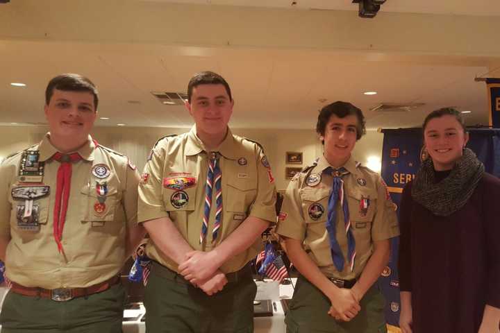 Danbury Exchange Club Honors Eagle Scouts, Girl Scout Gold Award Recipients