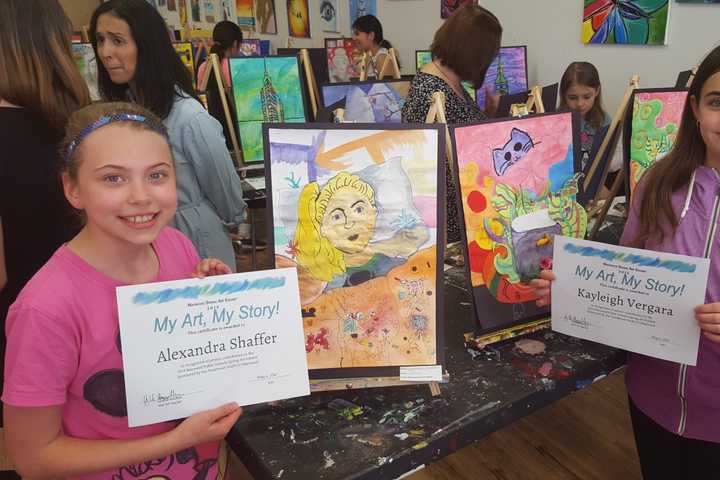 PHOTOS: Maywood Students Show Off Their Art