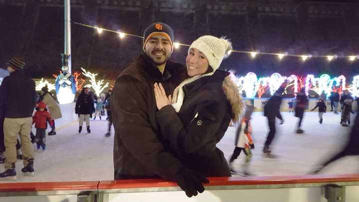 Tina Bacolas and Matt Iaccheo at Valhalla&#x27;s Winter Wonderland.