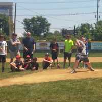 <p>Bryan Formisano takes his turn in the Velocity/Pitching portion of the Skills Competition.</p>