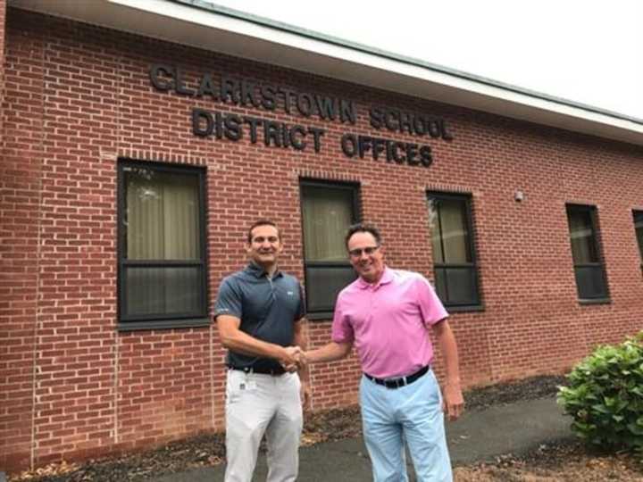 Dr. Michael St. John is welcomed as the new Secondary Principal at Felix Festa Middle School.