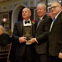 <p>Kasper received a plaque from the Bergen County Sheriff&#x27;s Association.</p>