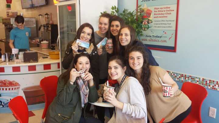 These Westlake High School Wildcats were dissing -- of all things -- Pleasantville High School graduates - - on Monday while enjoying free Italian ices to celebrate the first day of Spring at Rita&#x27;s off Route 9A in Elmsford.