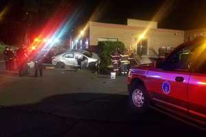 Driver Extricated After Slamming Into Danbury Building In Overnight Crash