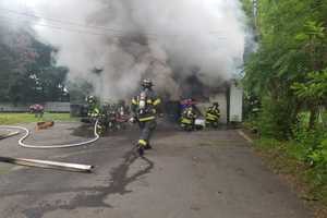 Firefighters Rush To Scene Of Blaze After Hearing Explosion In Danbury