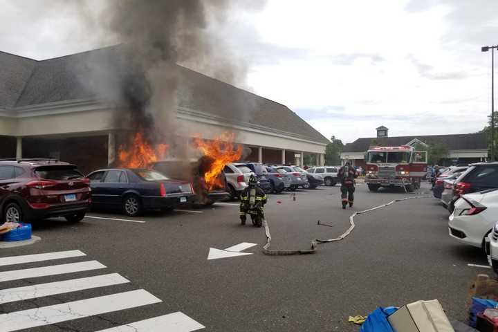 Van Becomes Engulfed In Flames At Trader Joe's In Danbury