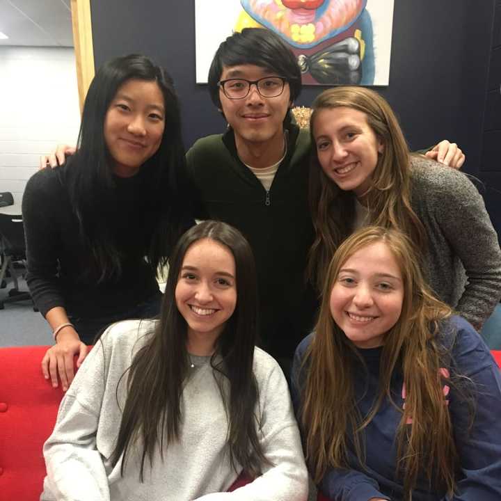 L to R: Stella Li, Jeremy Ma, Alexandra Brocato. Bottom row: Alexis Aberman, Kylie Roslin.