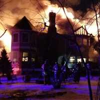 <p>The home was severely damaged.</p>