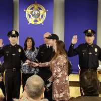 <p>Seven new recruits, one investigator and five inter-governmental transfers were sworn in Friday to the Bergen County Sheriff’s Office.</p>