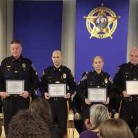 <p>Sheriff Anthony Cureton honored seven corrections officers and four nurse employees whose efforts saved the life last year of an inmate who’d had gone into cardiac arrest.</p>