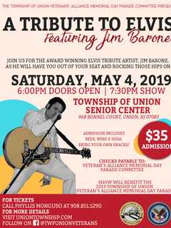 Elvis Tribute To Raise Funds For Union Memorial Day Parade