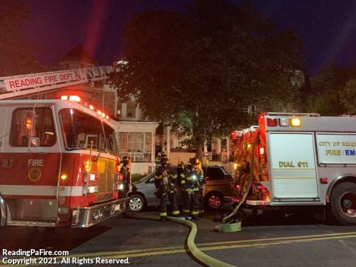 Reading FD at the scene on North 5th Street early Thursday morning.