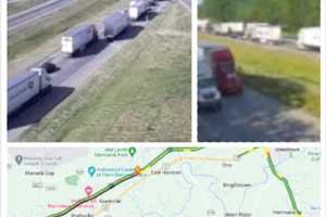 2 Vehicle Rollover Crash Spills Fuel On I-81 In Lebanon County: PennDOT