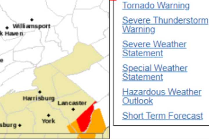 Tornado, Severe Thunderstorm Warnings Issued In Central PA: NWS