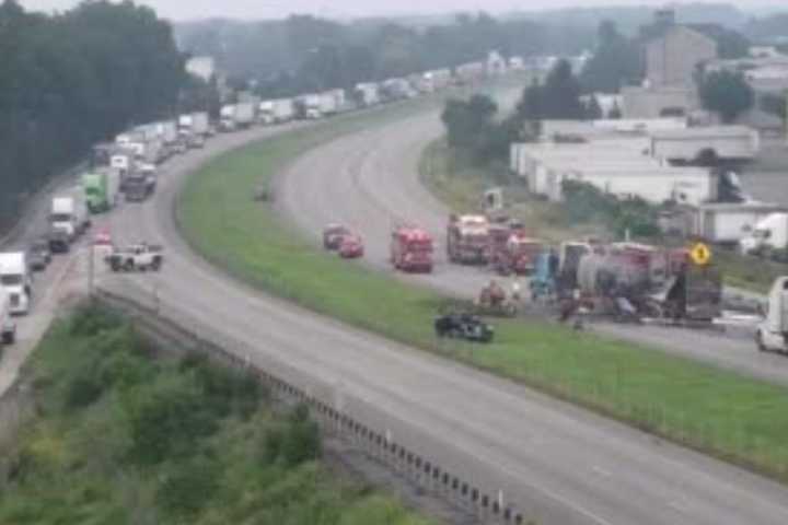 Some Lanes Reopen Following Explosive Tractor-Trailer Rollover On I-81: PennDOT