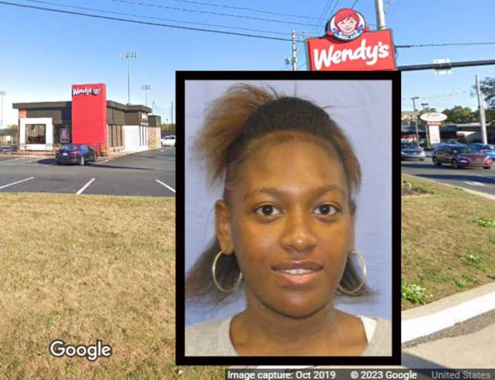 Linda Johnson and the Wendy&#x27;s where she invented a fake employee in Lancaster, Pennsylvania.