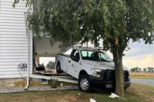 Pick-Up Goes For Drive On Porch In Lancaster County (PHOTOS)