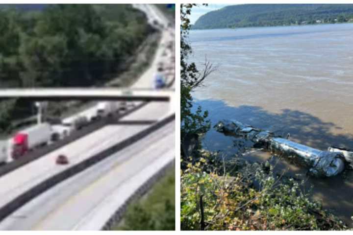 Milk Tanker Spills Into The Susquehanna River (PHOTOS)