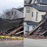 <p>The overnight SUV crash on Sunday, Jan. 29, collapsed the building at Auto Clinic Repair Tech Service, 82 West Main Street, Bergenfield.</p>