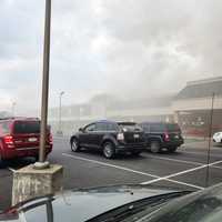 <p>Smoke at Village Square Plaza.</p>