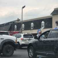 <p>Crews on the scene of the fire at Village Square Fire.</p>