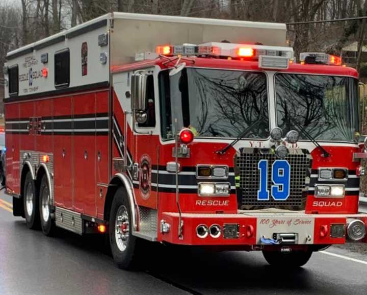 A&nbsp;Goodwill Fire Company #1 York Township rescue engine that was called to the scene of the East Poplar Street house fire.&nbsp;