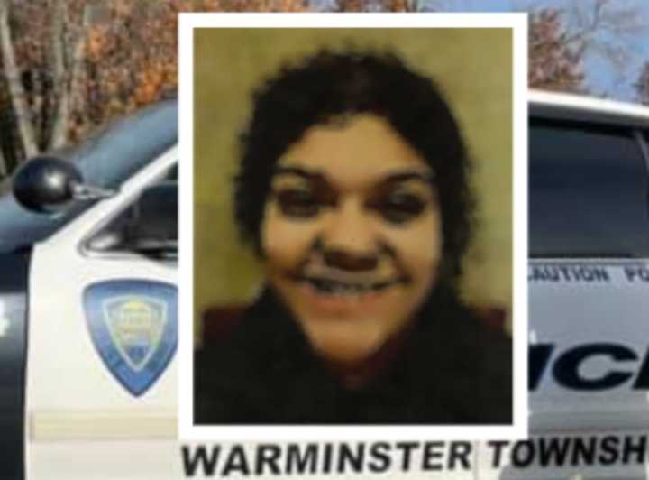 Missing teen mom Daneishya Nicole Neal and a&nbsp;Warminster Township Police Department vehicle.&nbsp;