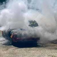 <p>Fire crews in Warren County were quick to douse a car that had become fully engulfed in flames Thursday morning.</p>