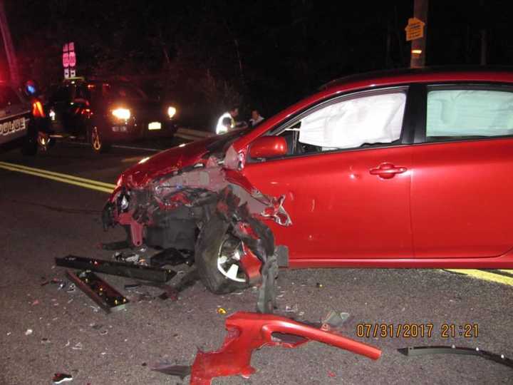 Two drivers received minor injuries during a two-vehicle crash in Ramapo.