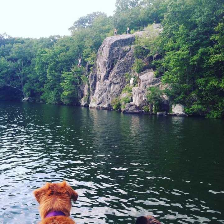 Lake Waccabuc and the infamous Castle Rock.