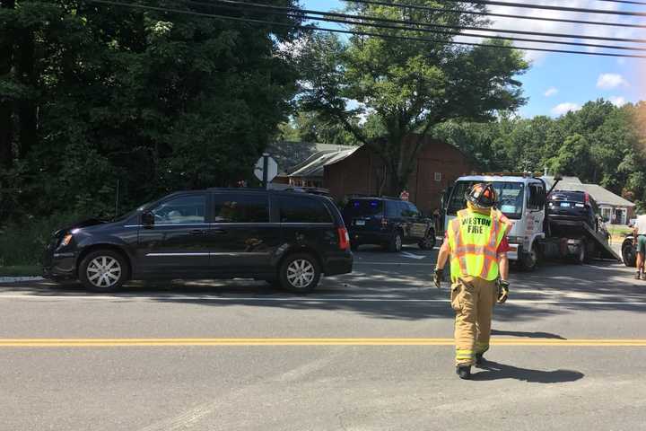 One Person Sent To Hospital After Two-Car Crash In Weston Center