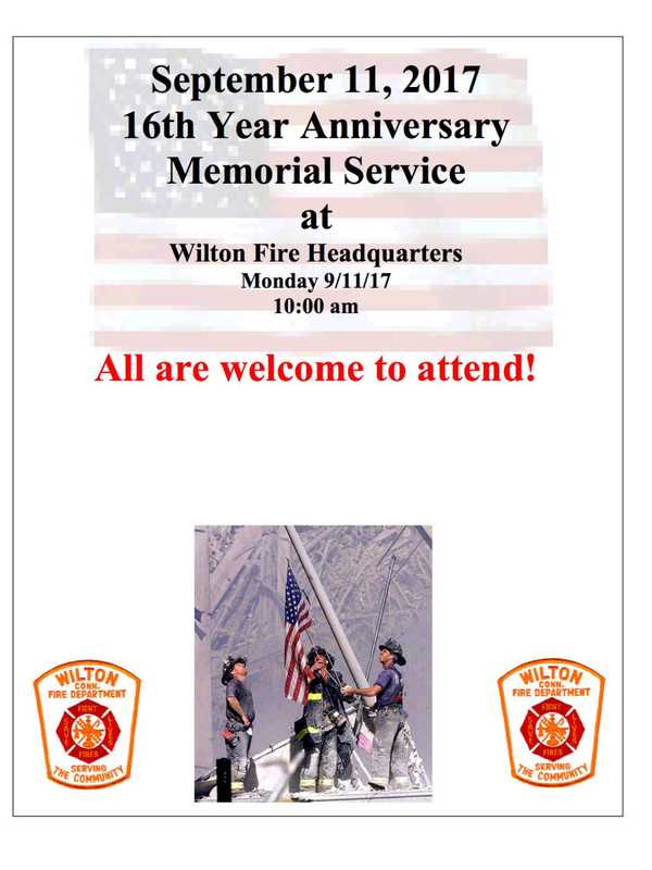 Wilton Marks 16th Anniversary Of 9/11 Attacks With Memorial Service
