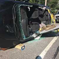 <p>A driver received non-life threatening injuries after rolling his vehicle on Route 35.</p>