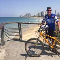 <p>Ramapo Detective Robert Fitzgerald on a bike tour in Israel.</p>