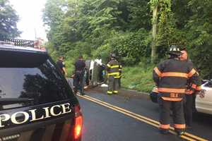 Driver Extricated After Rollover Crash On Ball Pond Road In Danbury