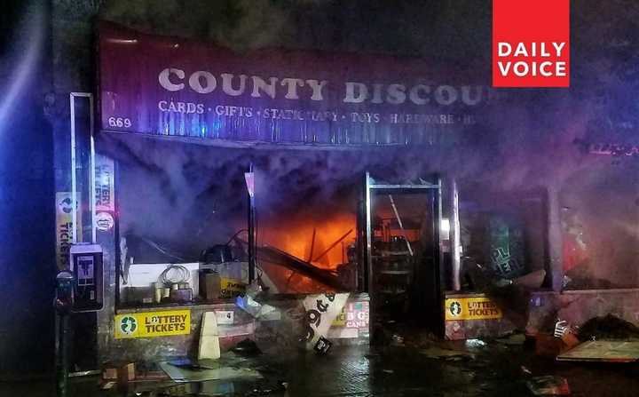 County Discount, like A.J.&#x27;s Pharmacy, was gutted.